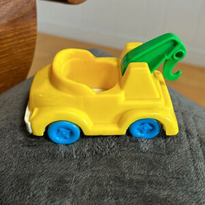 Vintage 4" Yellow Illco Car Towtruck Sesame Street Workshop or Little People